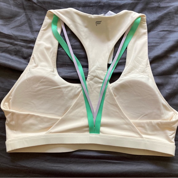 Fabletics White Medium-Impact Sports Bra - Picture 2 of 3